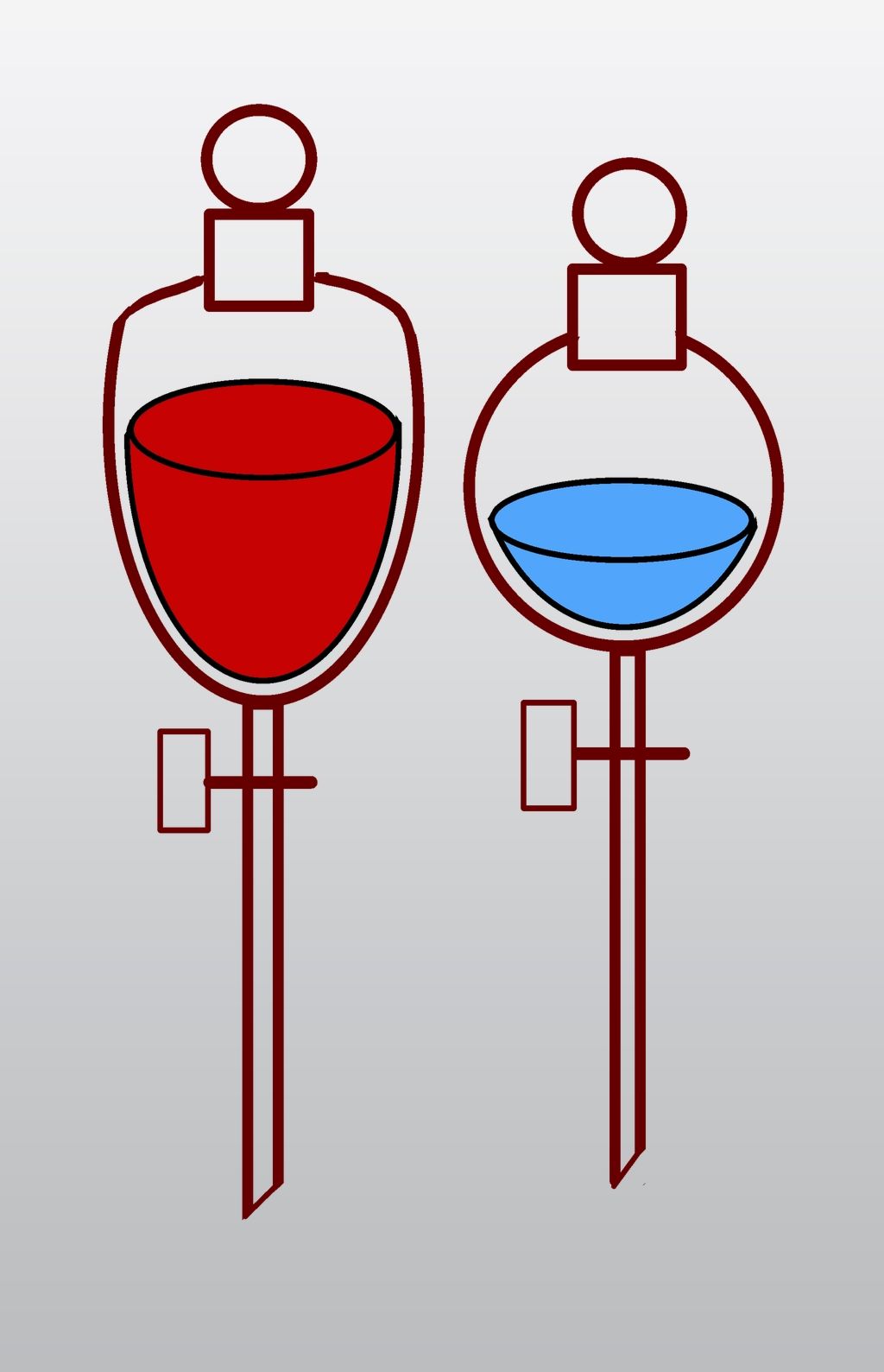 原创化学分液漏斗插画