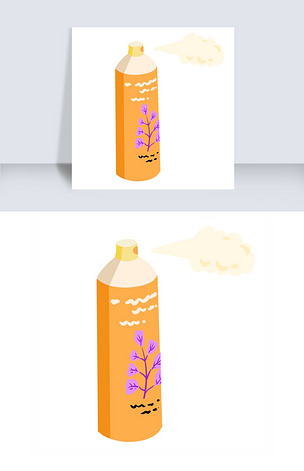 卡通空气清新剂插画