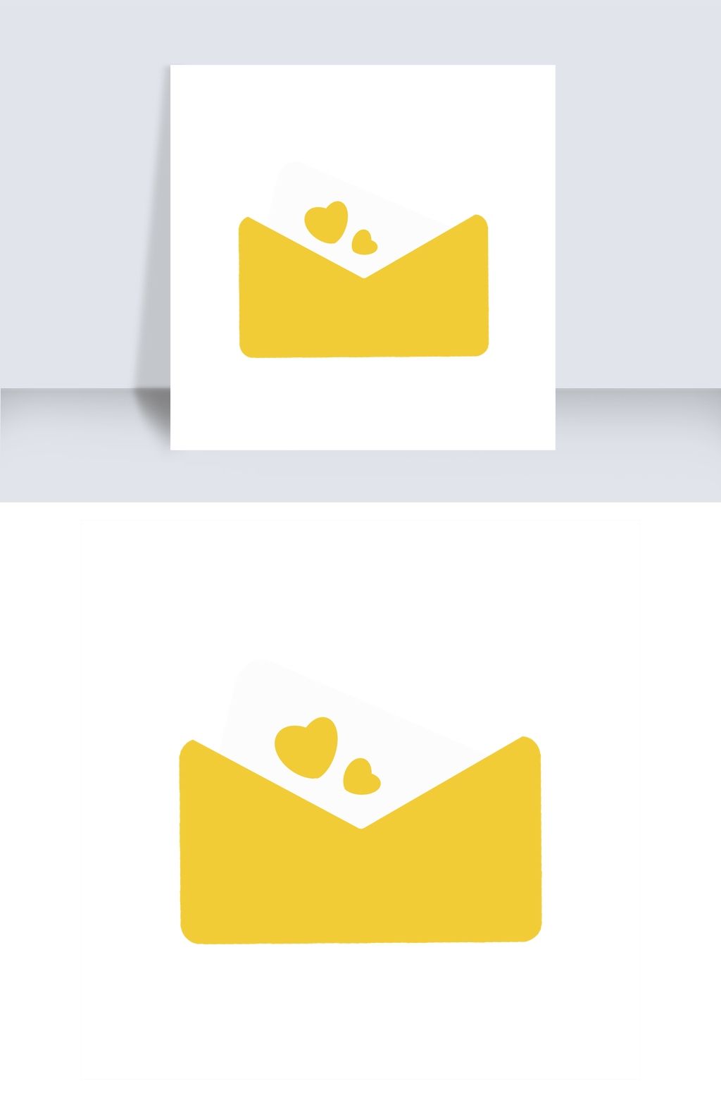 原创黄色信封样式图标版权可商用
