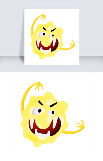 张牙舞爪的黄色细菌