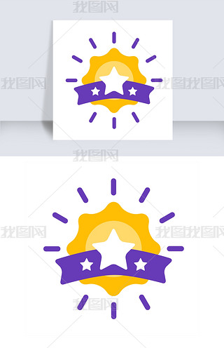 徽章手绘创意矢量免抠图png