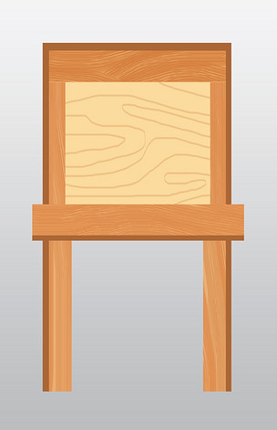 棕色的木质木板插画