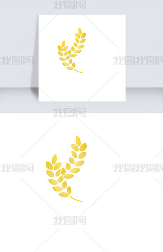 稻穗和谷穗免抠元素|卡通稻穗矢量图下载