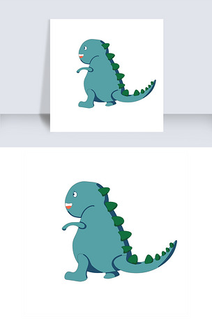 蓝色的霸王龙插画