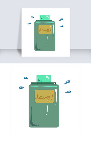 美容美妆卸妆水插画