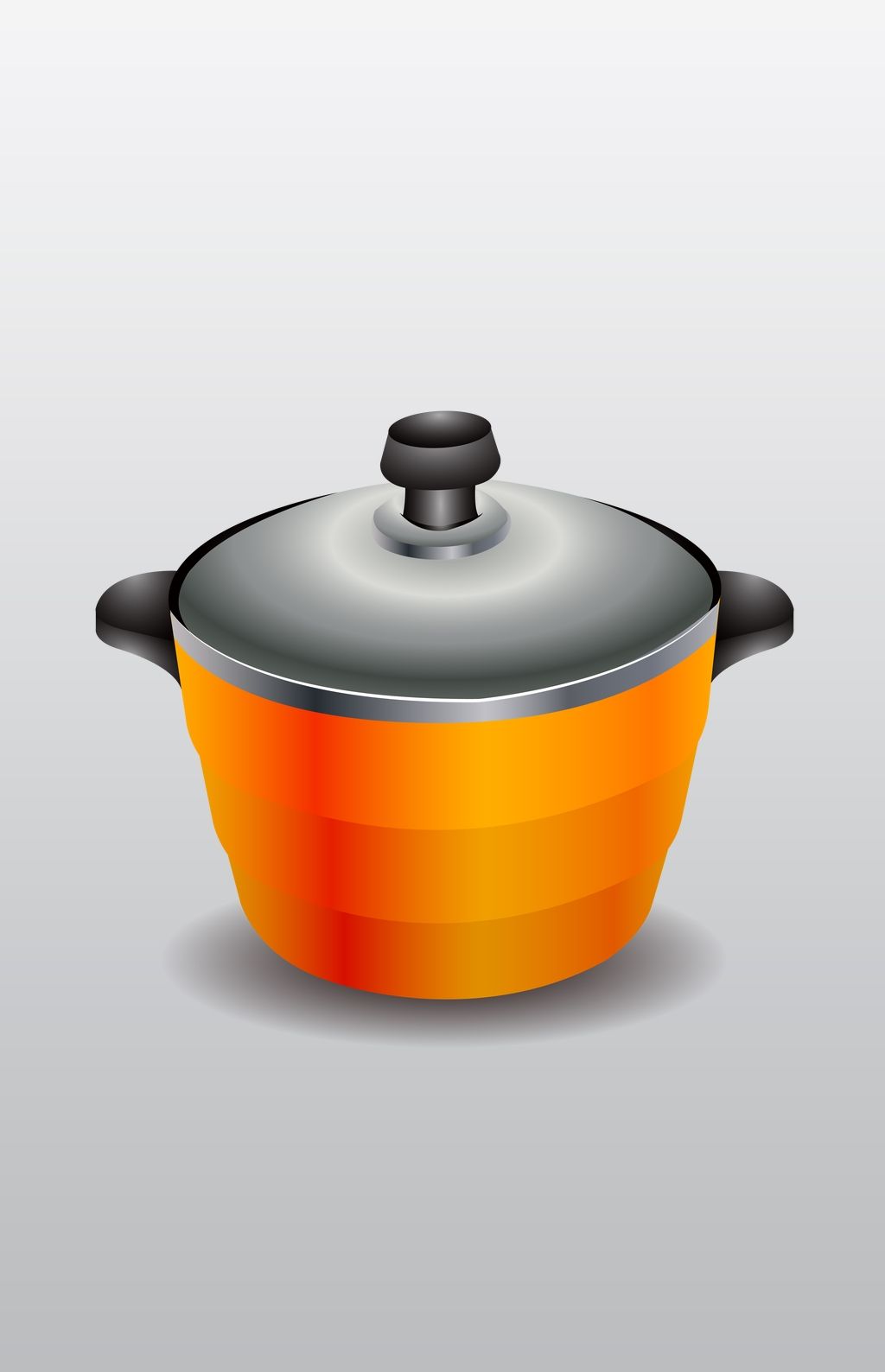 手绘黄色的高压锅插画