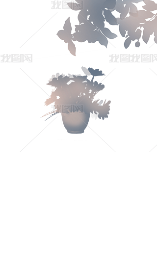 花瓶里花的影子