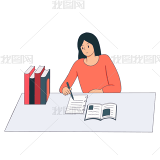 大学生写作业专题模板-大学生写作业图片素材下载-我图网