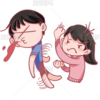 情侣吃奶表情包免抠元素