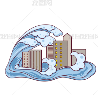 自然灾害海啸大海