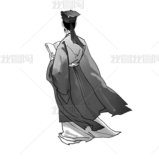 水墨风读诗诗人背影