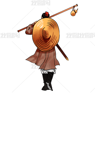 古风古代侠客背影