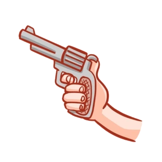 开枪漫画表情包