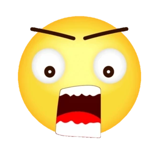 吃惊黄脸社交贴纸emoji拟人黄色表情包