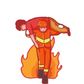 大火火焰火消防员救灾救助受困百姓动图gif