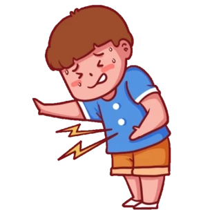 健康肚子痛不舒服痛苦胃痛彩色动图gif