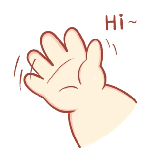 你好hi可爱小胖手手势表情包