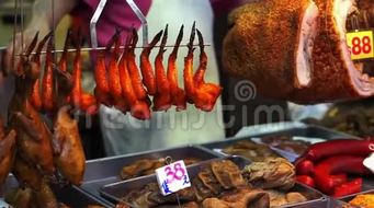 香港市场的烤肉串